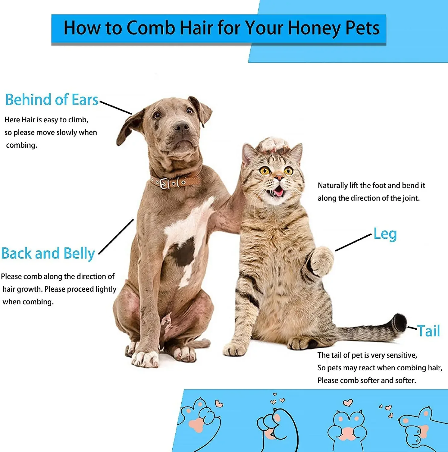 Cepillo quita pelos para perros y gatos de pelo largo - imagen 4