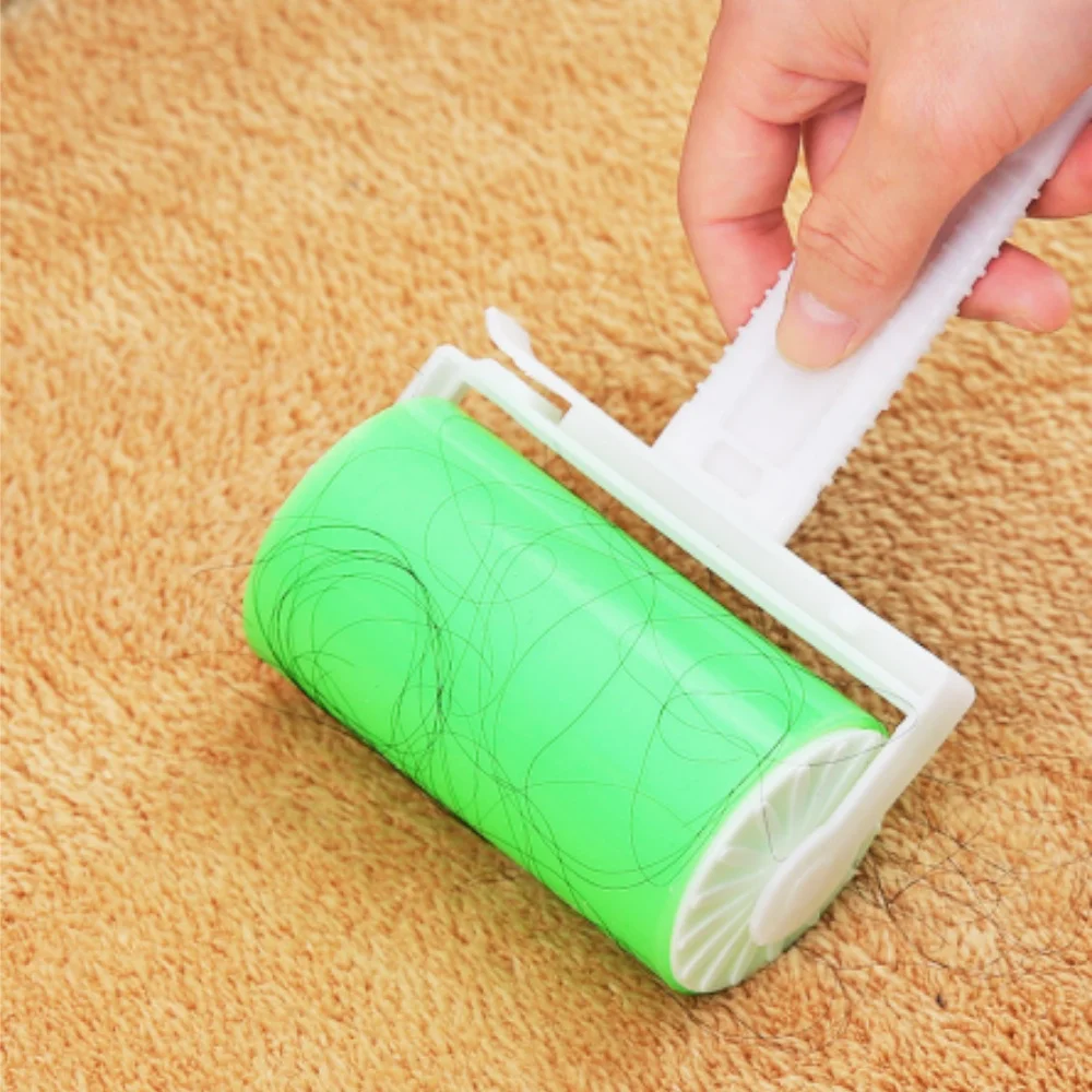 Mini rodillo adhesivo lavable para el hogar, reutilizable, portátil, limpieza del hogar, removedor de pelo para mascotas, dispositivo adhesivo para el pelo
