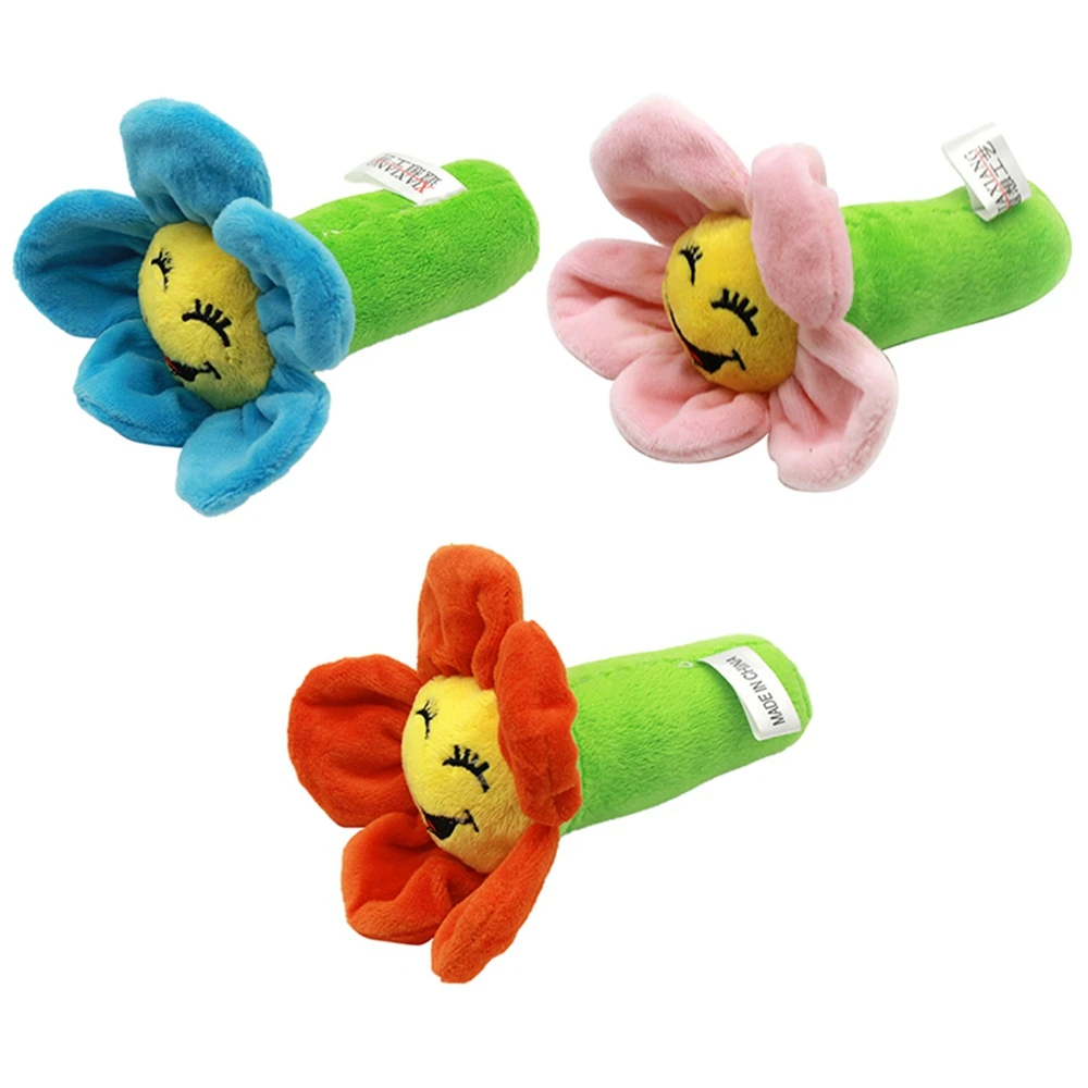 Juguetes interactivos para perros pequeños, medianos y grandes, rompecabezas chirriante de girasol de peluche, juguetes para masticar, productos para mascotas - imagen 2