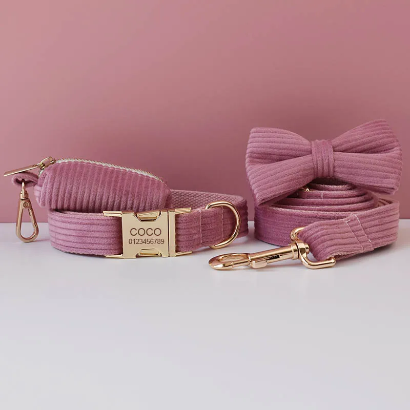 Collar para perro con grabado gratis, Collar con etiqueta de identificación para cachorros, collares con placa con nombre antipérdida para perros grandes y pequeños, pana de Metal personalizada12