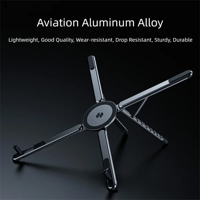 Soporte de teléfono para tableta iPad 2 en 1 de aleación de aluminio para MagSafe, soporte de teléfono multifuncional con ajuste portátil de viaje magnético de Metal - imagen 4