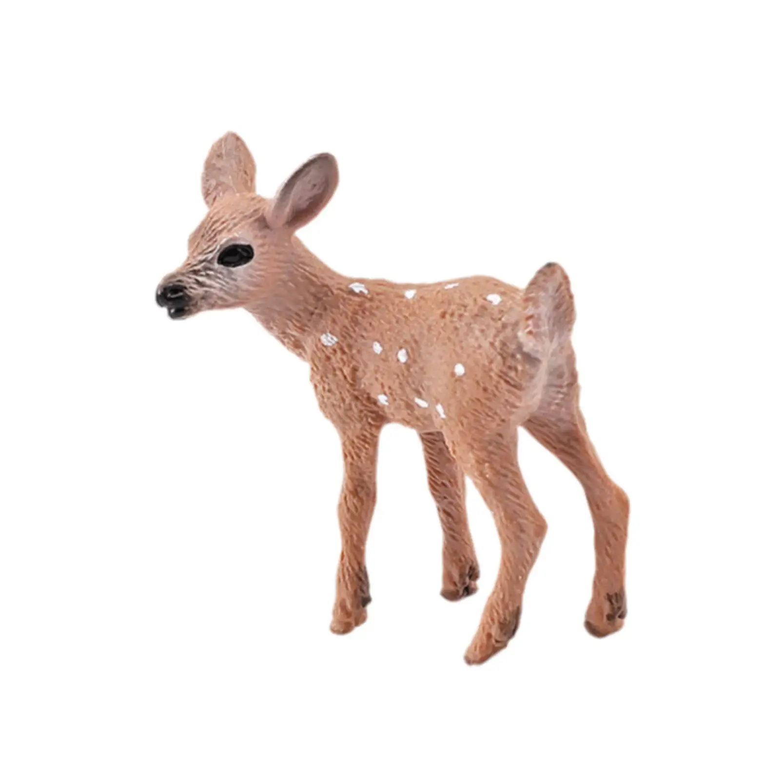 Deer Figurine Souvenir Collection Decorative Ornament Cute Sculpture Small Animal Statue for Indoor Office Desktop Bedroom Decor
