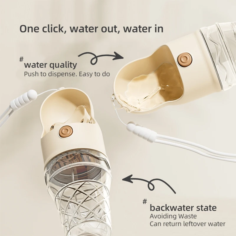 HOOPET-cuenco de salida portátil para perro, bebedero para perro, botella de agua para mascota con taza para cachorro, suministros de alimentación para exteriores - imagen 3