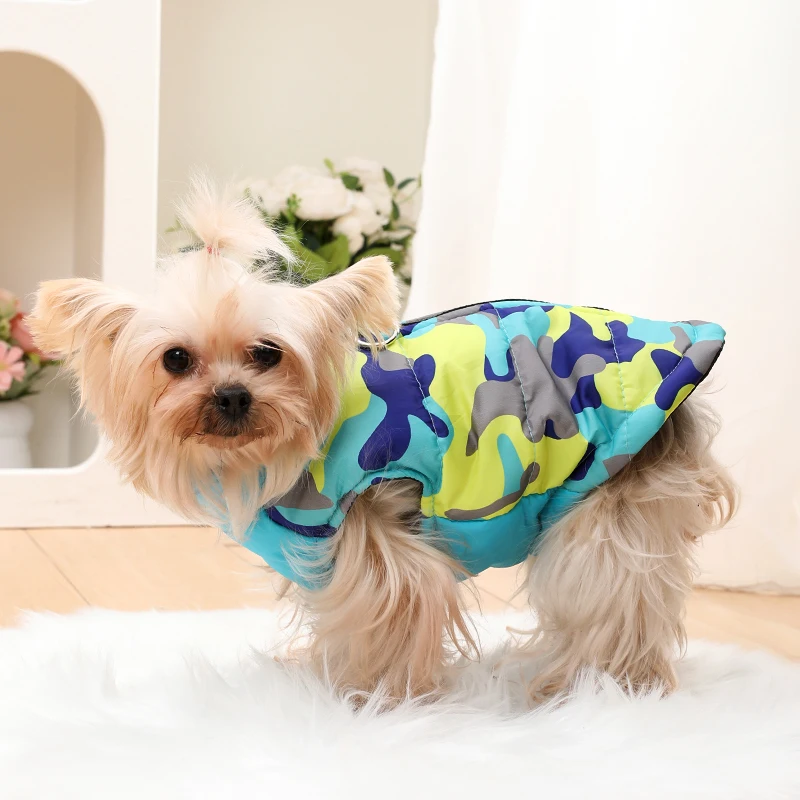 Dog Coat Warm Autumn Winter Pet Clothes for Small Medium Dogs Cat Vest Waterproof Puppy Padded Jacket French Bulldog Overalls - imagen 5
