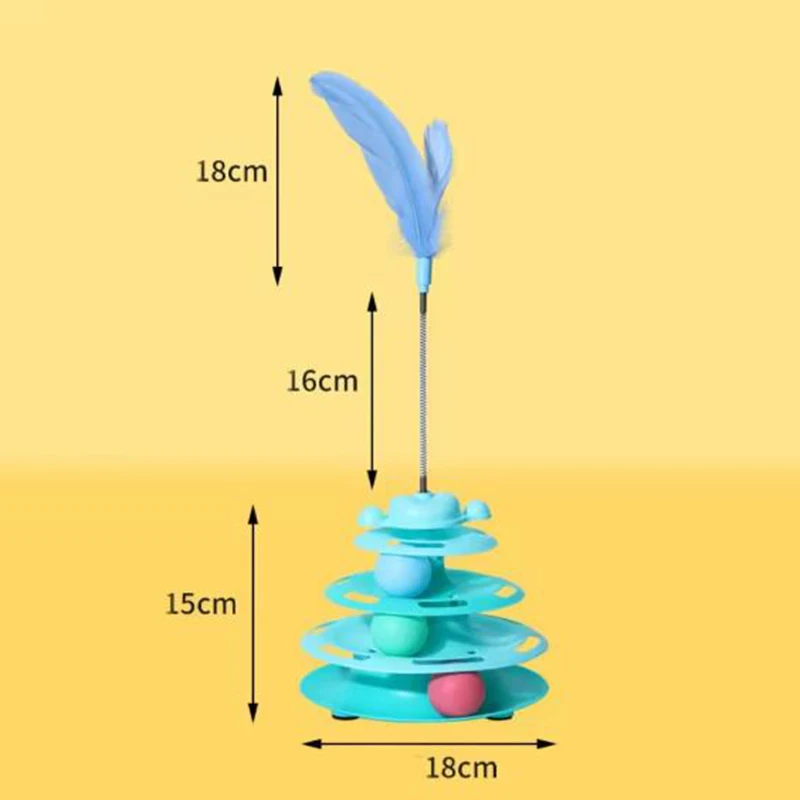 Juguetes interactivos con plumas de colores