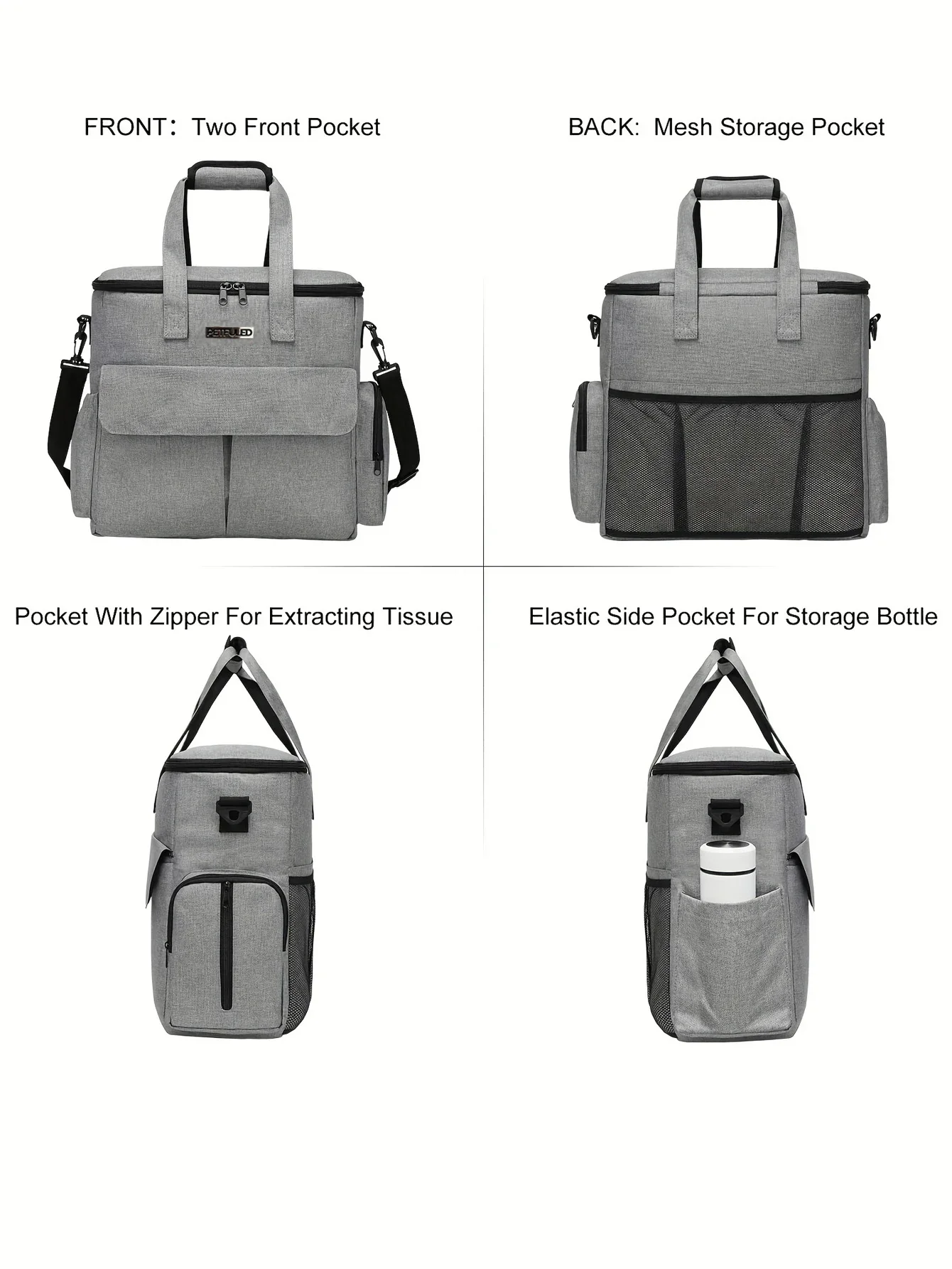 Juego de bolsas de viaje para perros grandes, 6 uds., aprobadas por aerolínea, organizador de viaje para mascotas de fin de semana con bolsillos multifunción para suministros - imagen 4