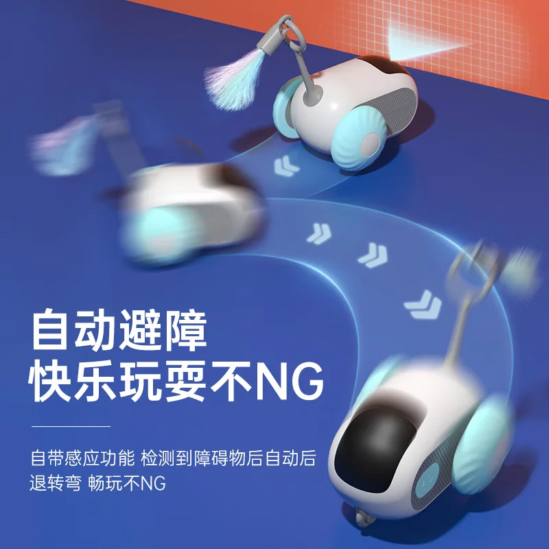 Coche Gravity Smart Run, juguete eléctrico para gatos con Control remoto y rompecabezas, divertido juguete para aliviar el aburrimiento para gatos - imagen 4