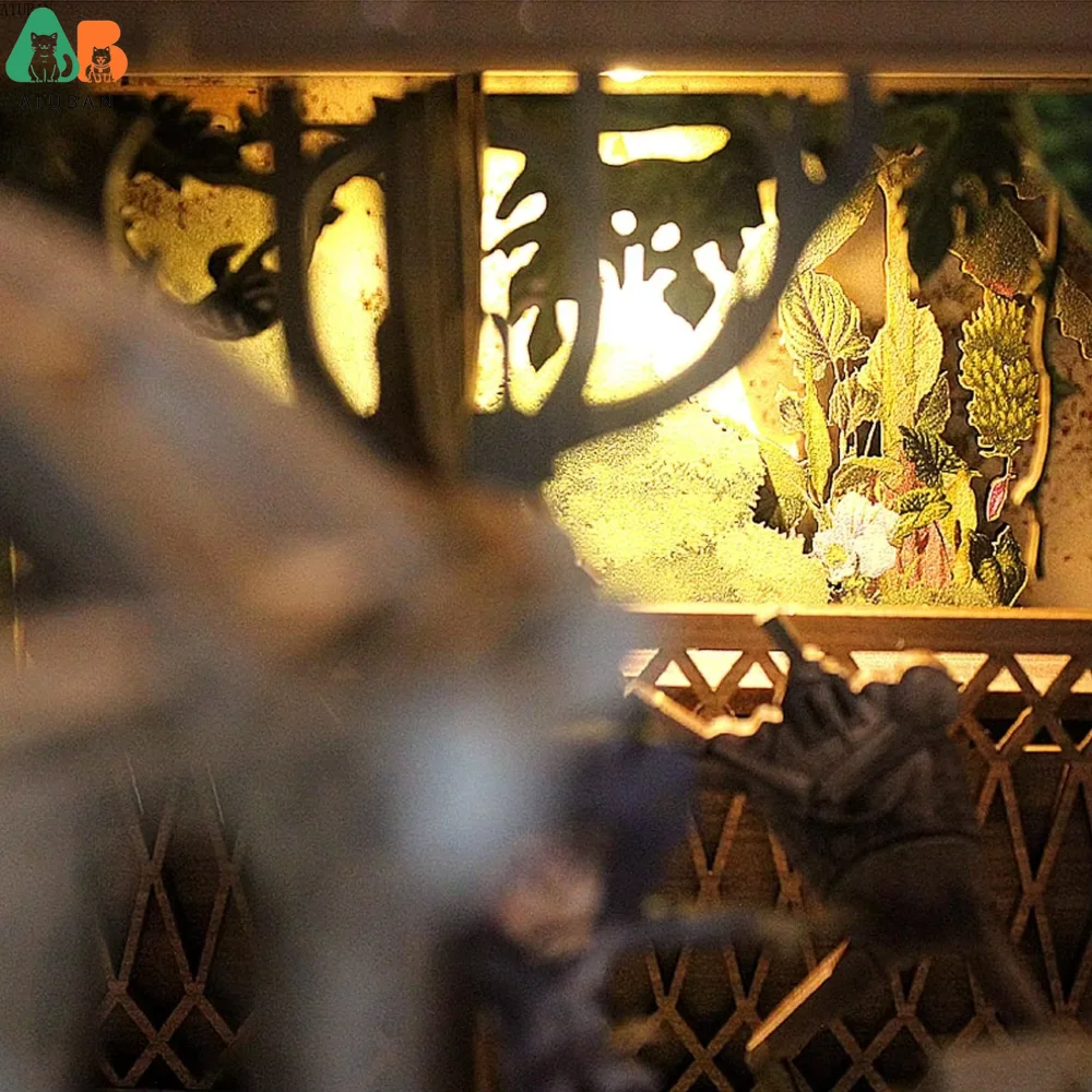 Kit de libros en miniatura 3D, juguete de rompecabezas de casa de muñecas de madera, construcción de Mini casa de muñecas, sujetalibros, decoración de estante para niños y niñas - imagen 4