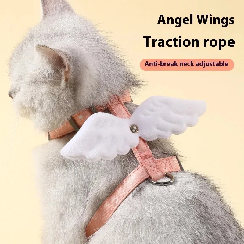Productos para mascotas para gatos, accesorios para gatitos, arnés, productos para mascotas, Collar, arnés, correa, cosas, banda para el pecho, suministros para gatitos para el hogar del gato - imagen 2