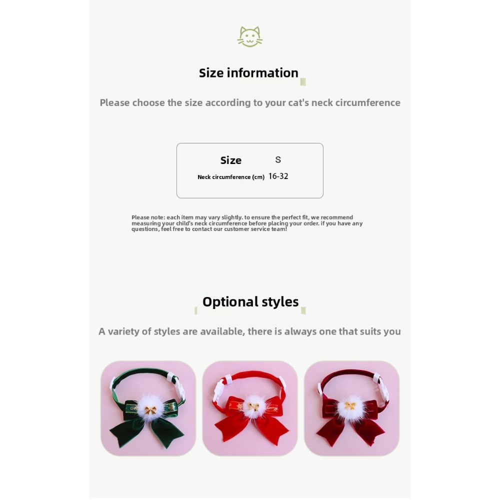 Collar navideño ajustable para perros y gatos – cómodo - imagen 2