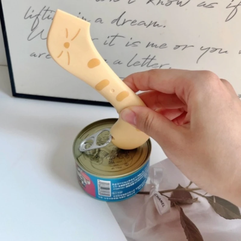 Cuchara para comida para mascotas, tapa y abridor de latas de silicona para comida húmeda para perros y gatos, herramienta de almacenamiento y alimentación multifuncional, cuchara con apertura de tapa enlatada - imagen 2