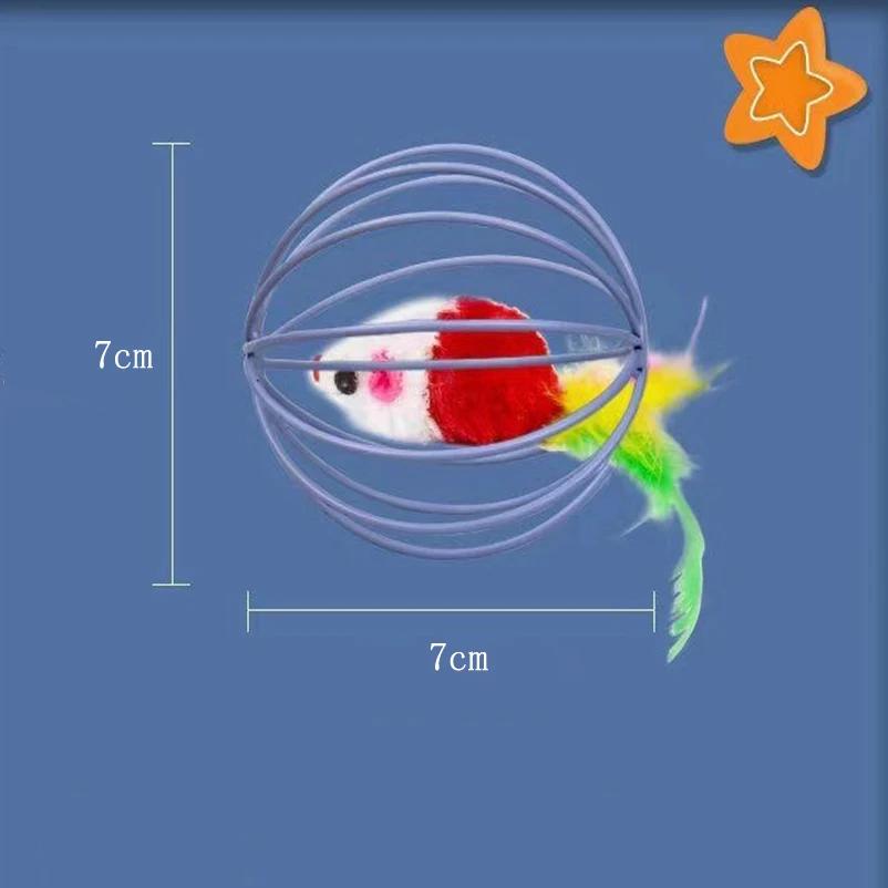 Ratón de felpa multicolor para gatos – Juguete interactivo suave - imagen 5