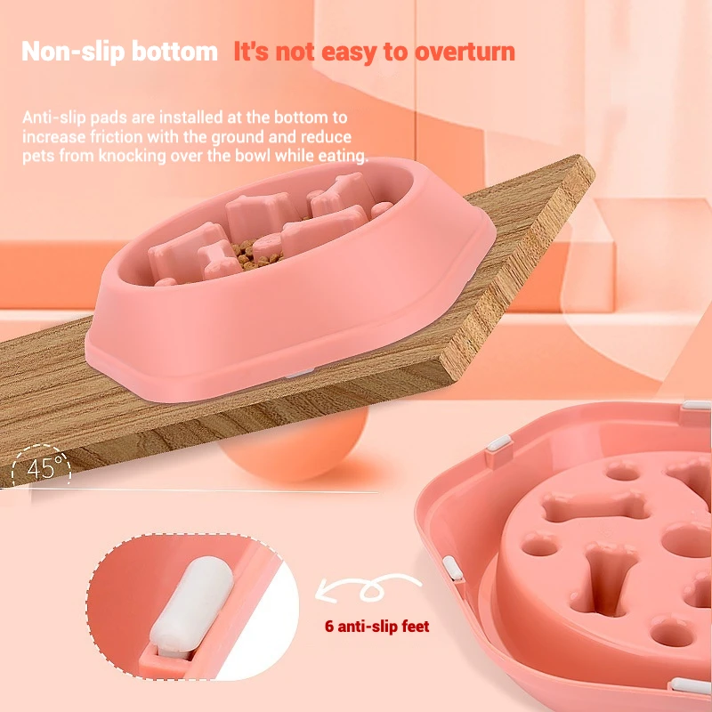 Cuencos para perros, alimentador lento, 1,5 tazas, alimentación lenta, cuenco para cachorros de raza pequeña y mediana, platos para perros que comen rápido, para ralentizar la alimentación del laberinto - imagen 2