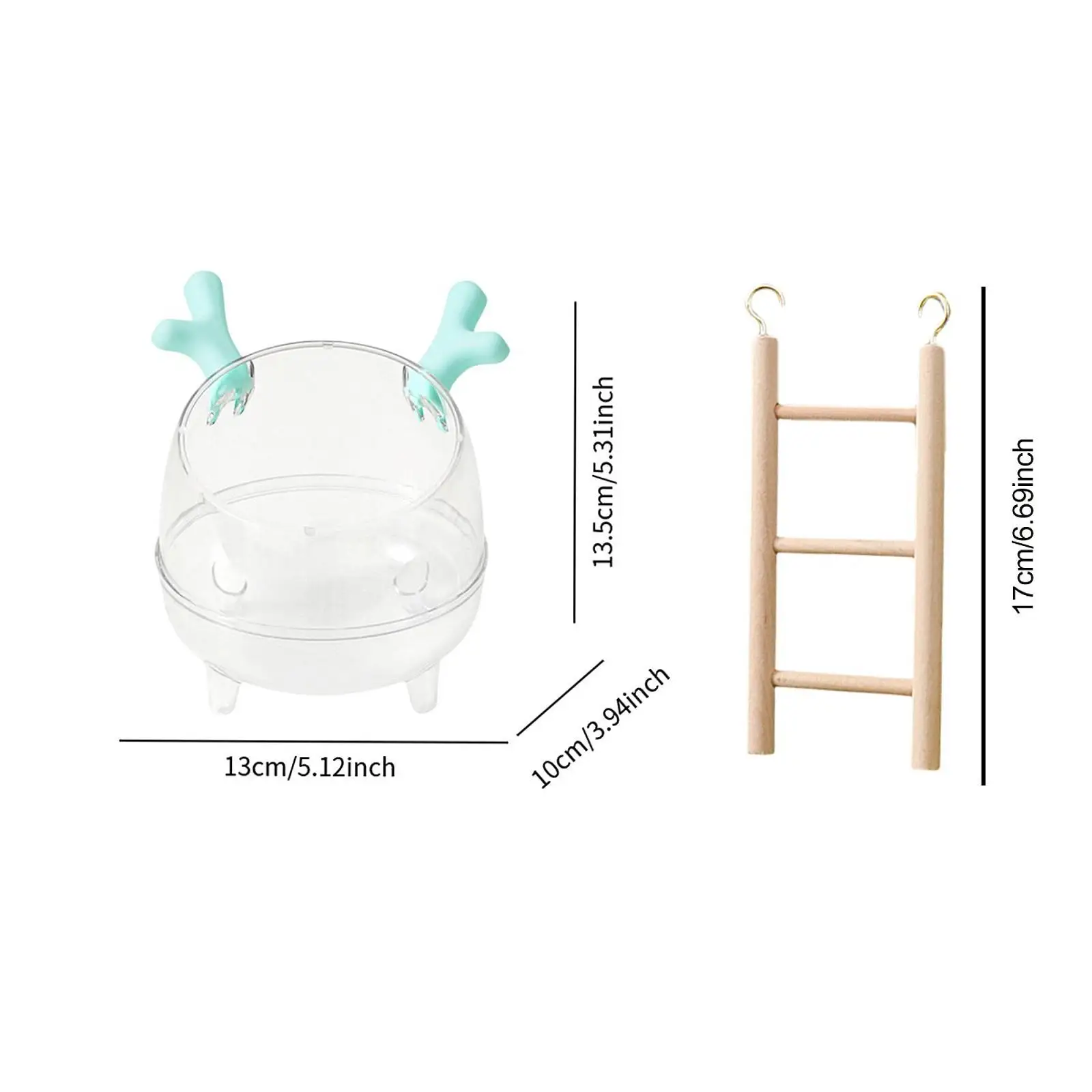 Hamster Sand Bath Container,Small Animal Shower Hideout,Clear,Small Pet Bathroom Sand Bath Box Hamster Toilet for Gerbil,Mice