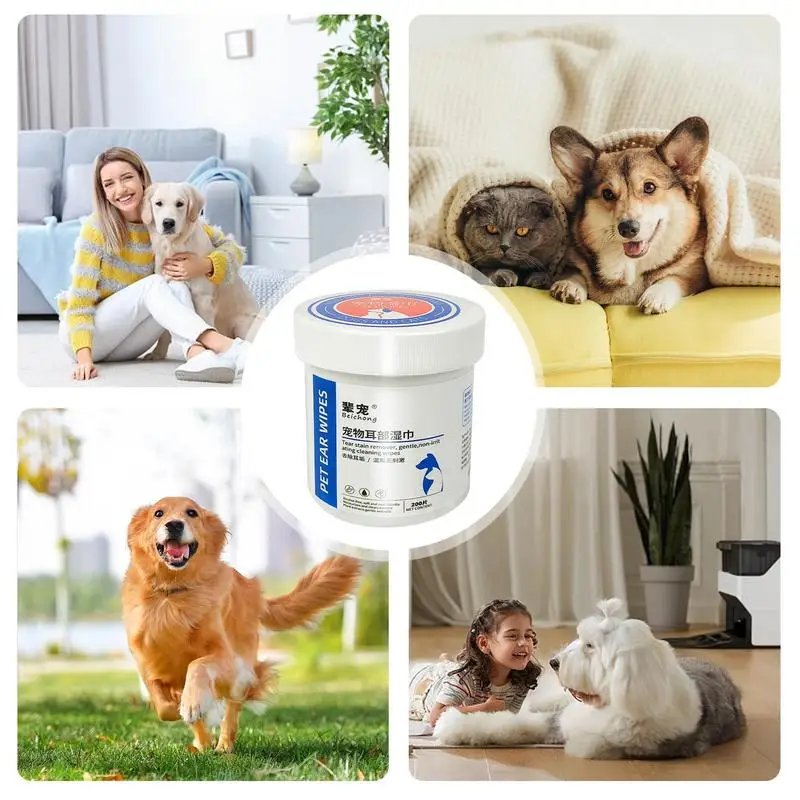 Toallitas de limpieza desechables para perros y gatos, 200 piezas, toallitas húmedas para los dientes, almohadillas para los ojos de los oídos, productos de aseo higiénico - imagen 5