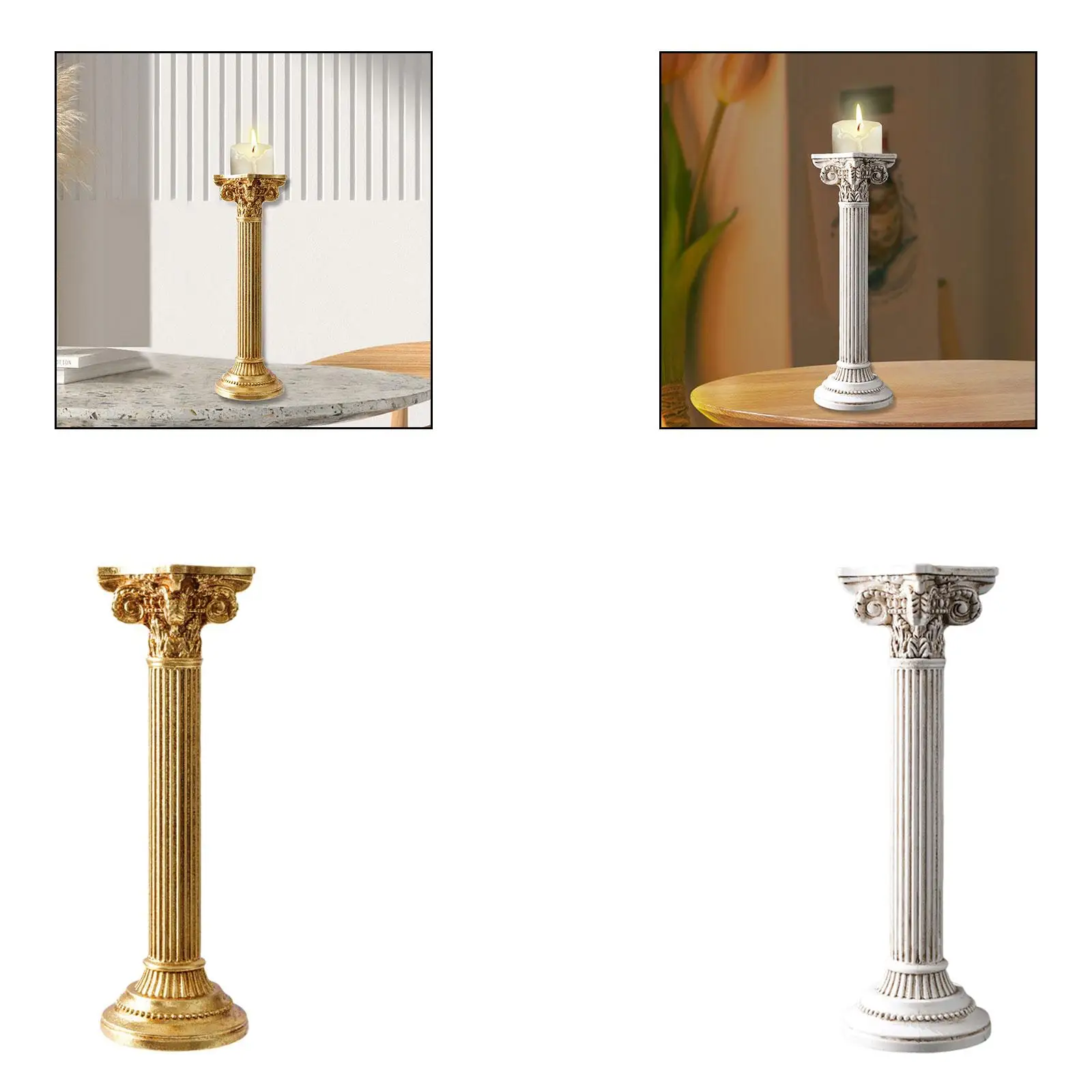 Greek Column Art Resin Mini Figure Elegant Home Decoration Accessories for Apartment Interior