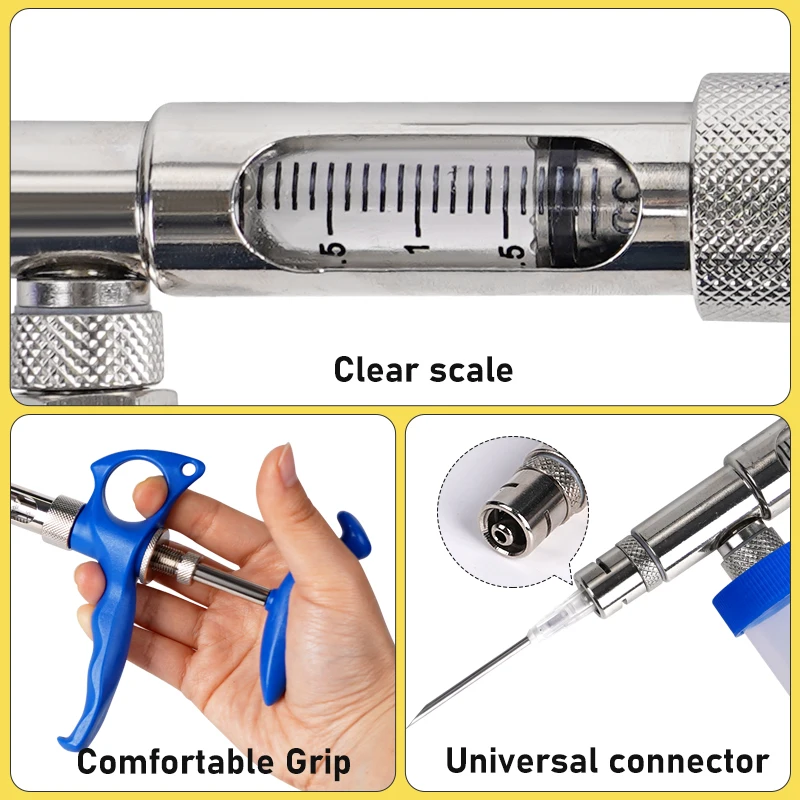 Pistola de inseminación de conejos de 2ml, recolector de Semen Devic con herramienta veterinaria Artificial, 1 Juego - imagen 4