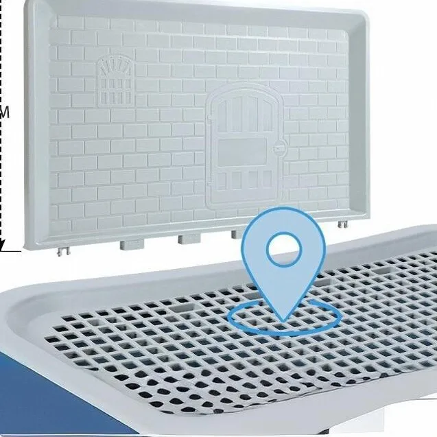 Inodoro grande para perros de interior, paredes altas, orinal para mascotas, urinario para perros, inodoro antipaso, caja de arena para cachorros con rejilla, suministros para mascotas - imagen 4