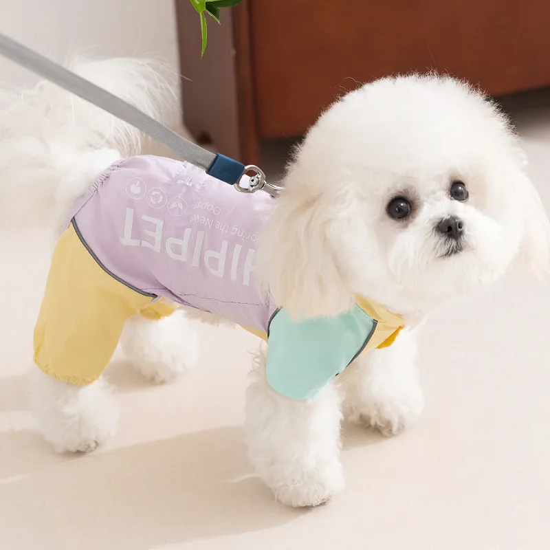 Ropa para mascotas salidas de primavera ropa de protección solar mono de cuatro patas perro de tamaño pequeño Teddy pantalones finos de cuatro patas para mascotas - imagen 4