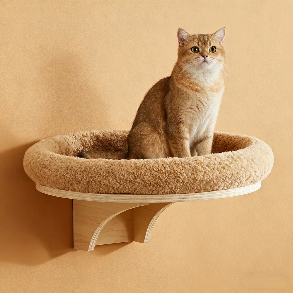 Cama de pared para gatos de interior con felpa suave - imagen 3