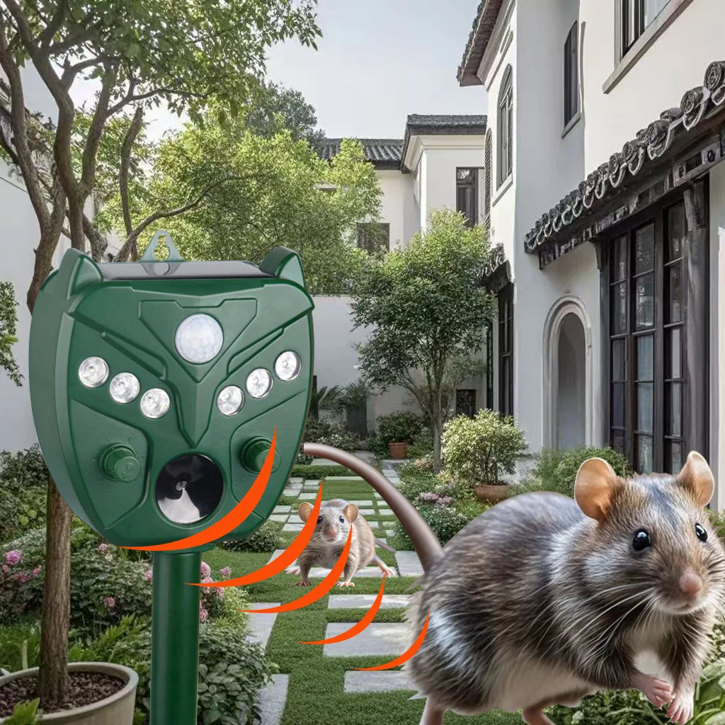 Repelente Solar de animales, repelente de ratones ultrasónico electrónico de alta potencia, conversión de frecuencia inteligente, repelentes de aves - imagen 3