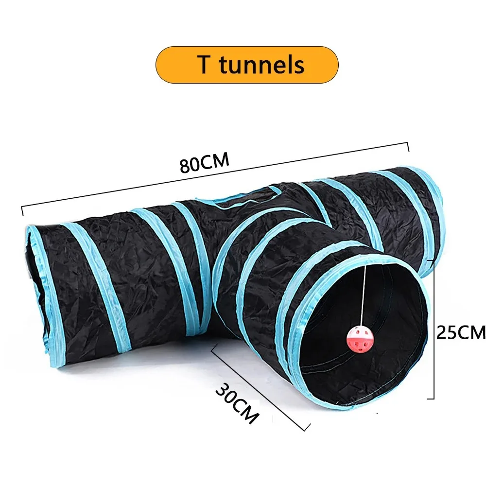 Túnel de juego plegable para gatos con cubo perforado - imagen 5