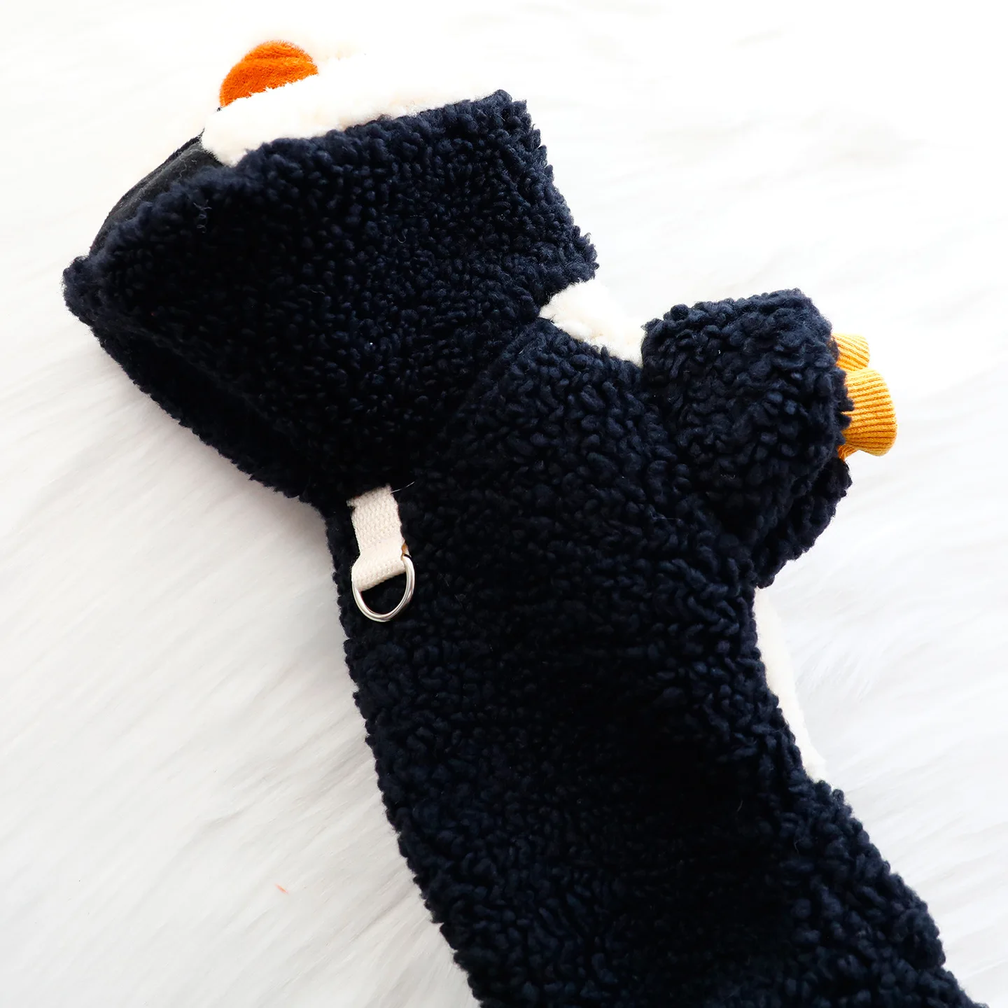 Ropa para perros Otoño e Invierno grueso lindo pingüino traje de cuerpo de tracción de cuatro patas suministros para mascotas para perros pequeños - imagen 4