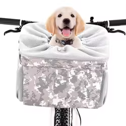 Cesta delantera extraíble para bicicleta de perros – Transporte cómodo