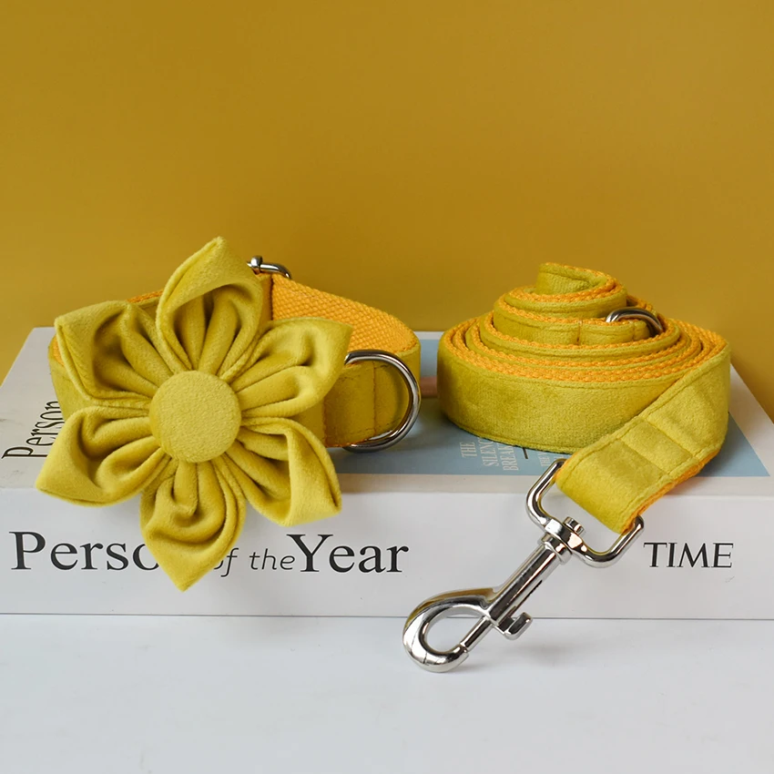 Venta al por menor de flores, Collar de perro de alta calidad grabado para mascotas, Collar de cachorro personalizado, uso para Shiba inu Corgi franela 04 - imagen 4