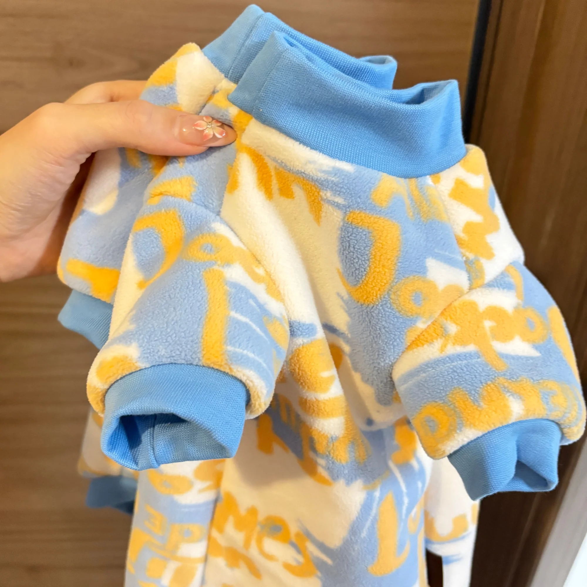 Sudadera suave para gato esfinge – Abrigo azul de manga larga
