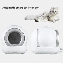Caja de arena automática para gatos, caja de arena para gatos autolimpiante inteligente, inodoro cerrado para mascotas, caja de arena para gatos de gran capacidad con Control por aplicación