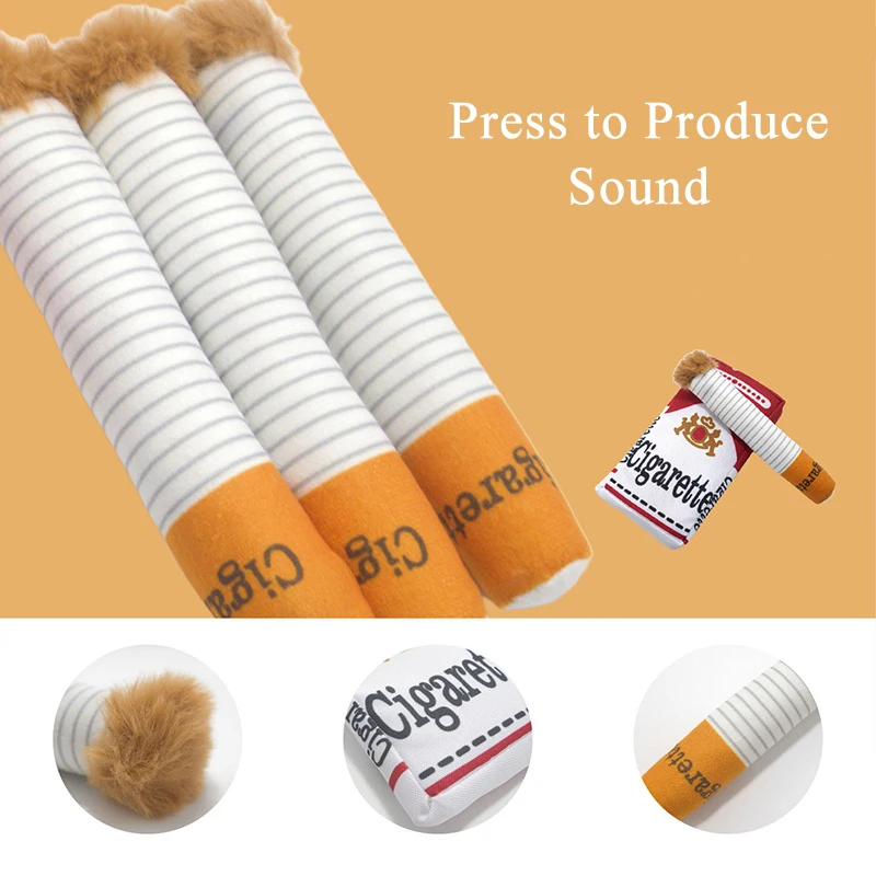 Juguete cigarro sonoro para perros pequeños y medianos – Masticable - imagen 3