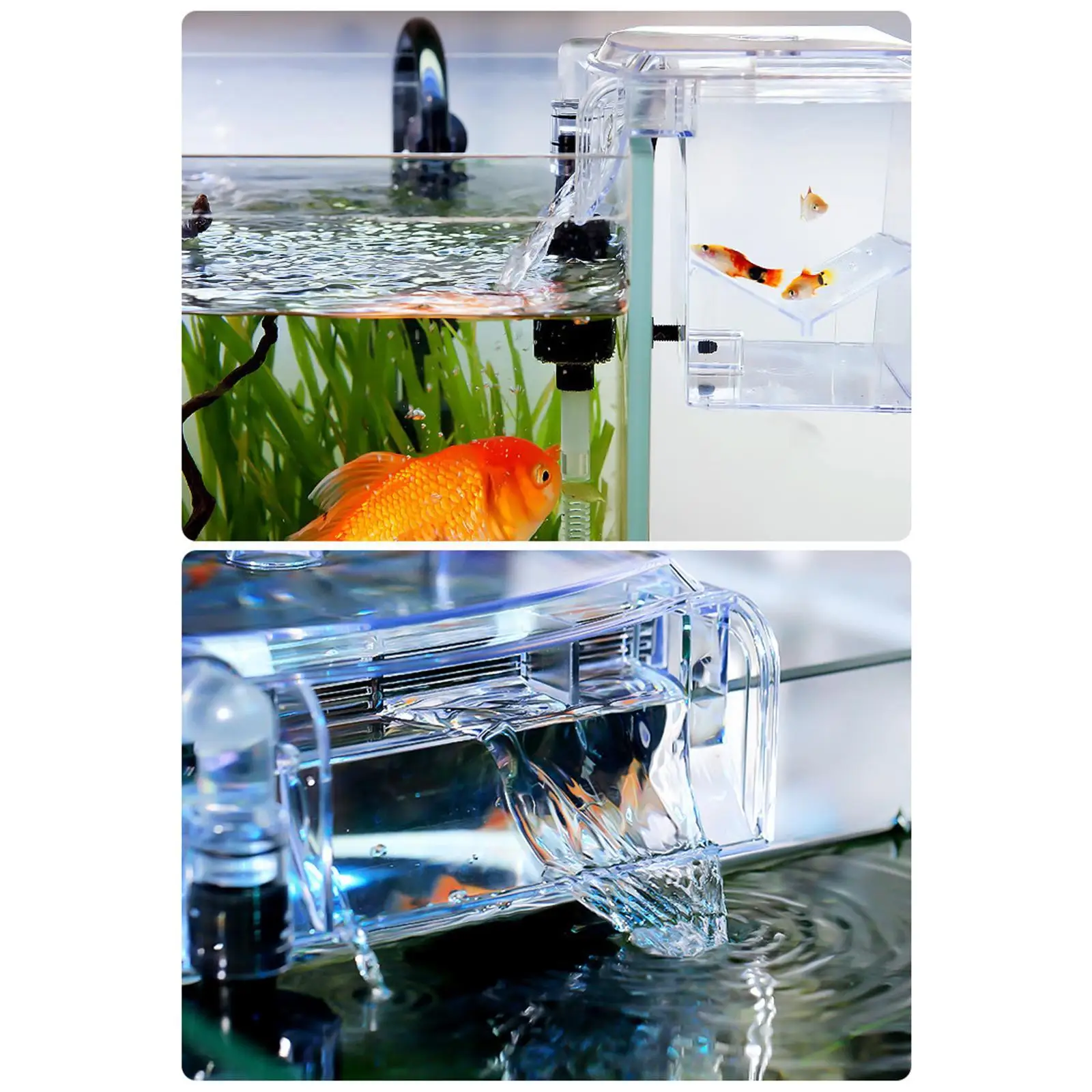 Fish Breeding Box Separation Box Easy to Install Acrylic Versatile Hanging Hatching Box Breeding Hatchery House for Aquarium