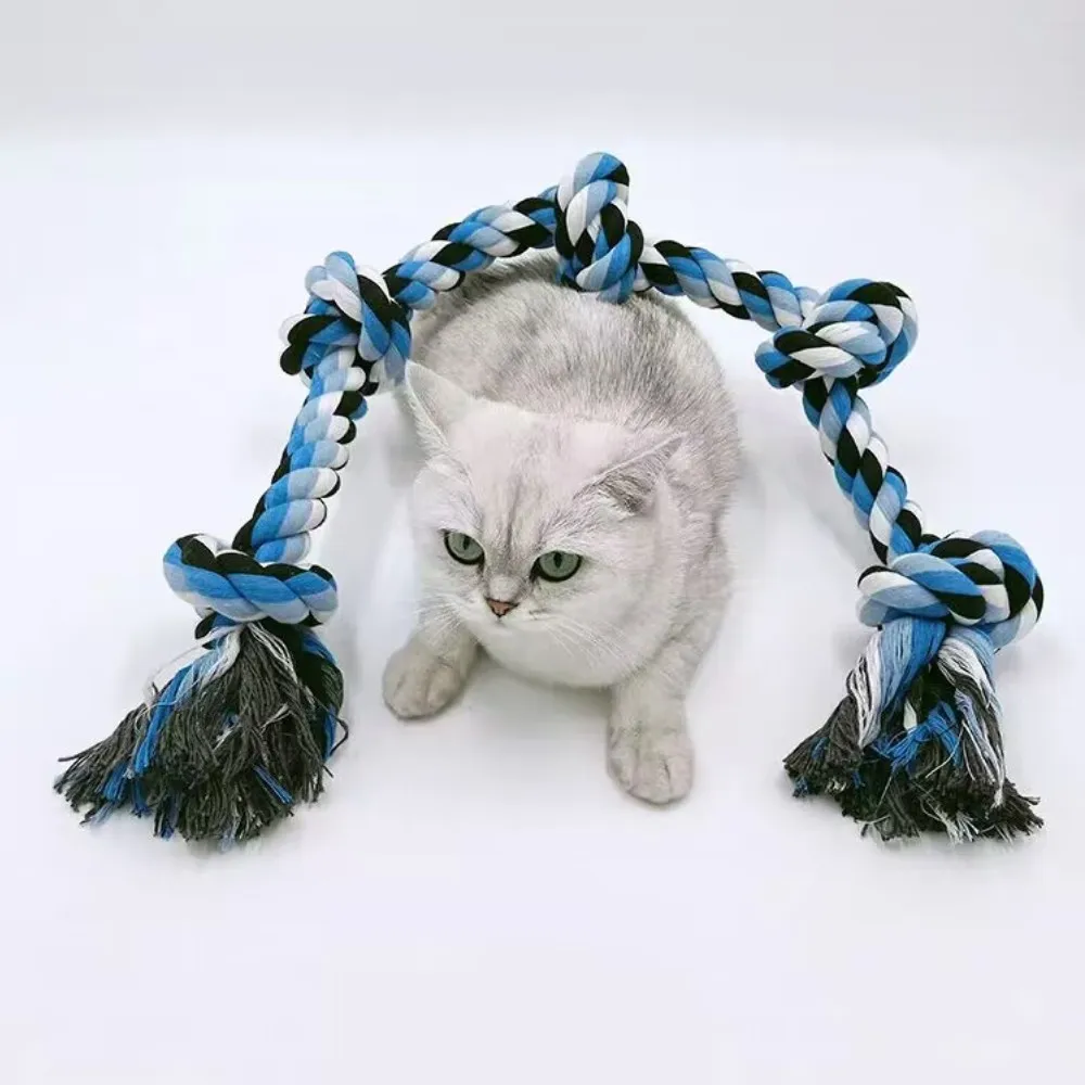 Cuerda para morder para perros grandes, juguete para moler dientes, cuerda Molar, Material de cuerda de algodón, juguetes de limpieza dental inofensivos para perros, juguetes de cuerda para perros y mascotas - imagen 3