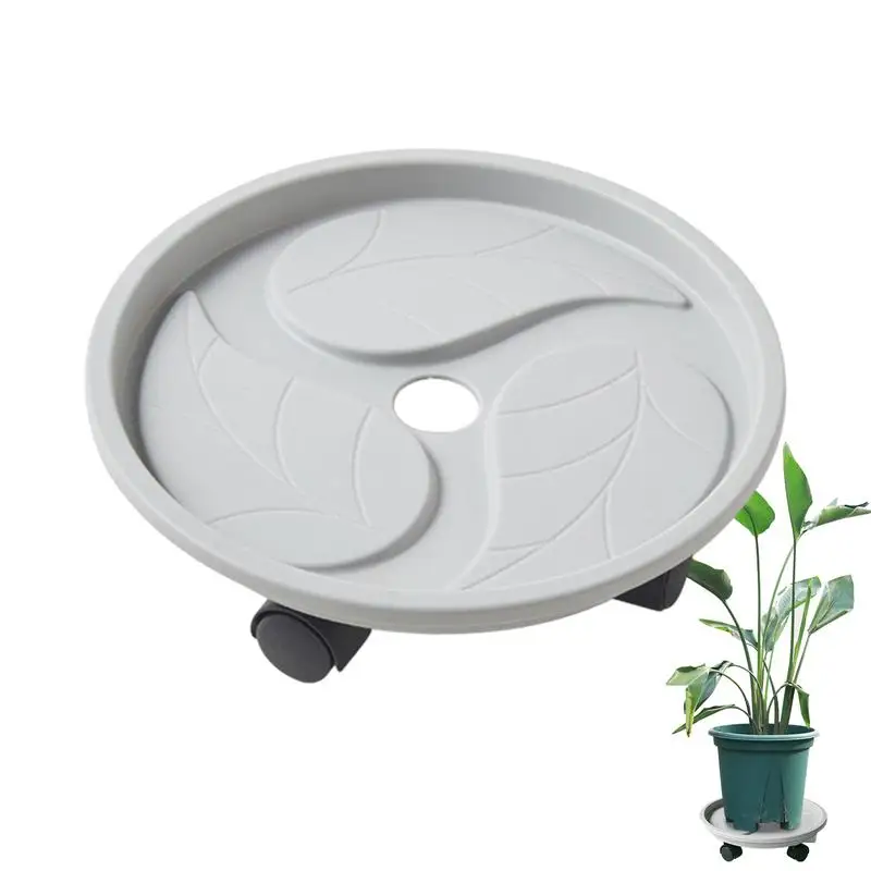 Plataforma rodante para macetas de flores con ruedas para el hogar, estante de rodillos para macetas, platillo para plantas rodantes