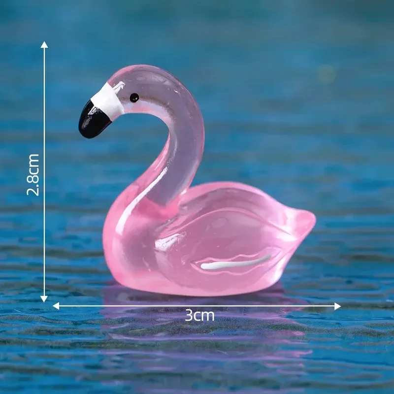 Figuras luminosas de cisne acuático, Mini decoración para pecera, accesorios para paisajismo de acuario que brillan en la oscuridad, 18 Uds. - imagen 5