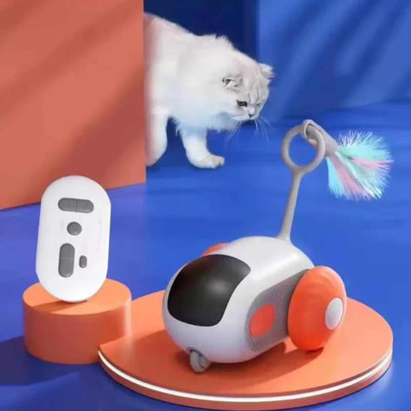 Coche emergente inteligente Pet Gravity; Pelota de juguete automática para gatos; Coche eléctrico con control remoto para mascotas; Coche eléctrico para gatos.