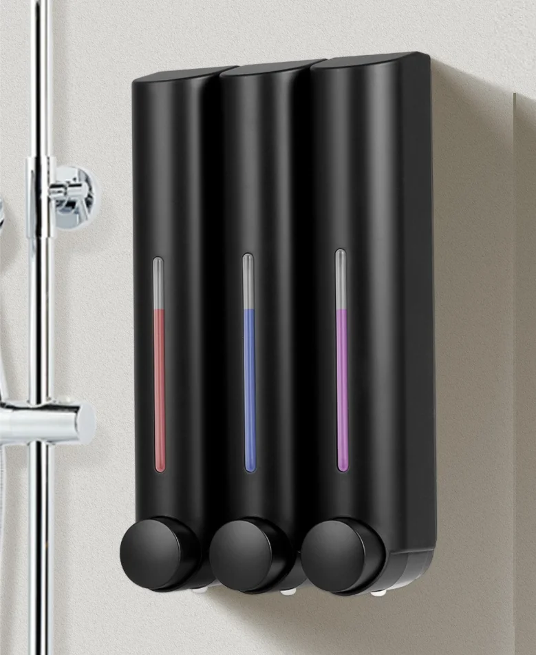 Dispensador de jabón líquido Lamgool, dispensador de jabón de ducha montado en la pared de 420Ml, dispensador de detergente en Gel de ducha para accesorios de baño - imagen 3