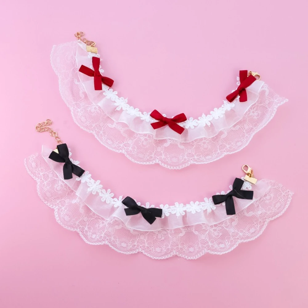 Collar de encaje floral con lazo para perros y gatos - imagen 2