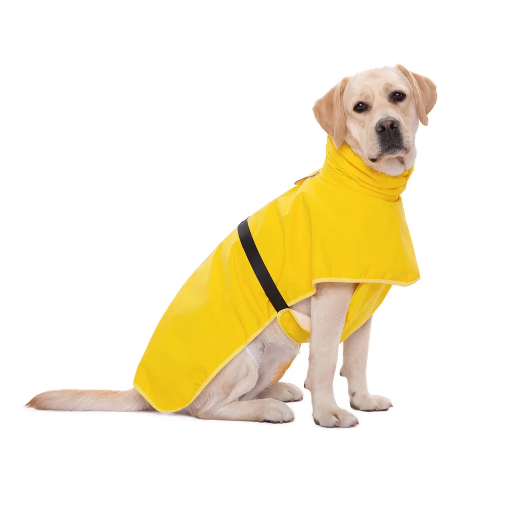Chubasquero impermeable para perros y mascotas, Poncho con cuello alto, Labrador reflectante, Golden Retriever Corgi, ropa para perros medianos y grandes - imagen 5