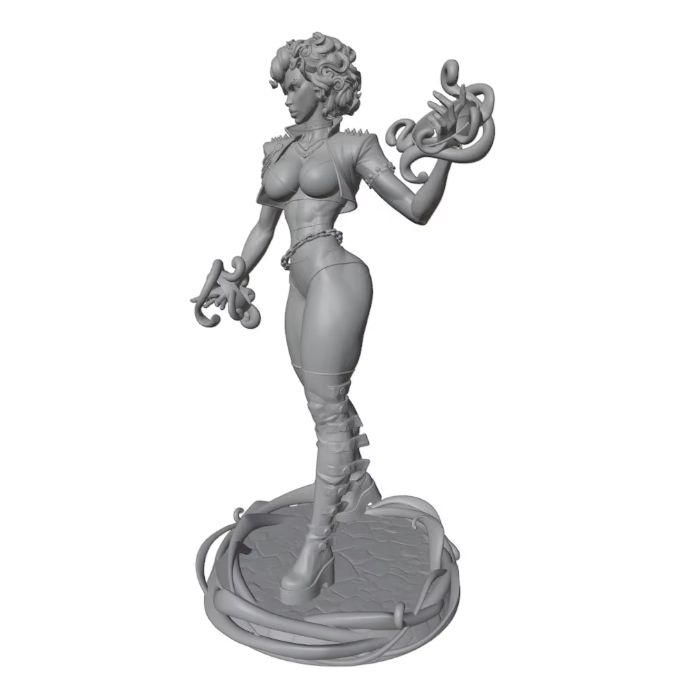 Estatua Anime, miniatura gris 3D, muñeca DIY sin montar ni pintar - imagen 3
