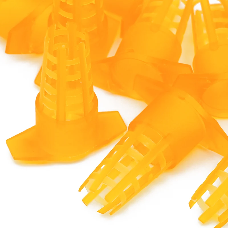 Jaula de plástico para apicultura, jaula protectora para apicultura, color amarillo, 200 piezas - imagen 3