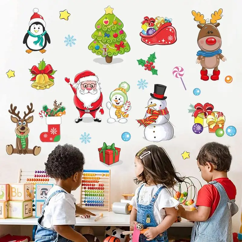 Cubiertas de ventana de invierno, pegatinas reutilizables, decoración navideña, suministros para puertas de vidrio, exhibición de ventanas - imagen 2