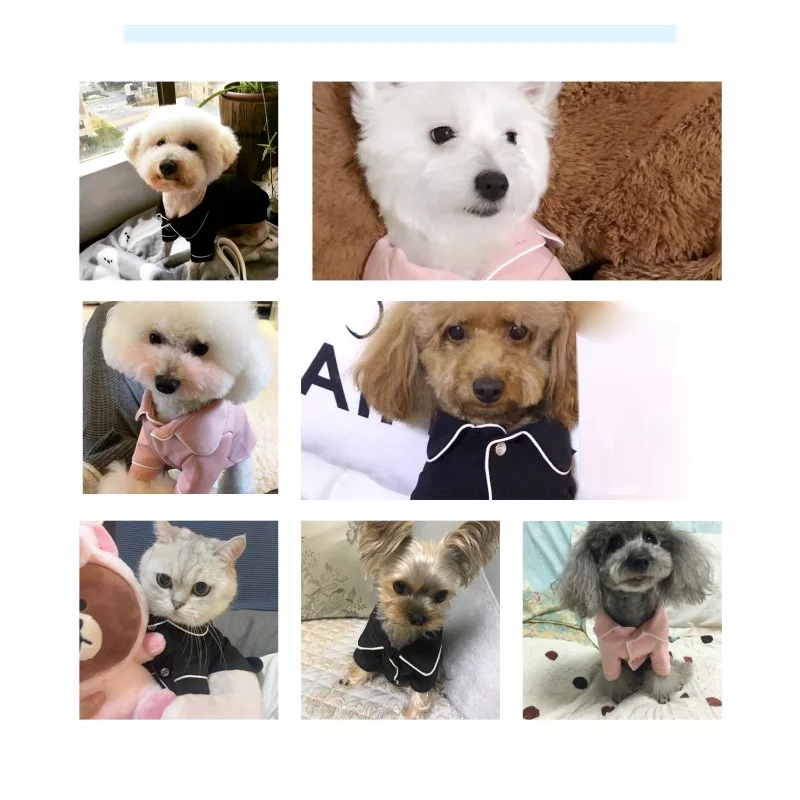 Ropa para perros, pijamas de verano para perros, ropa para el hogar, ropa de verano para perros y gatos, chaleco para cachorros, perros pequeños, ropa de peluche para mascotas - imagen 5