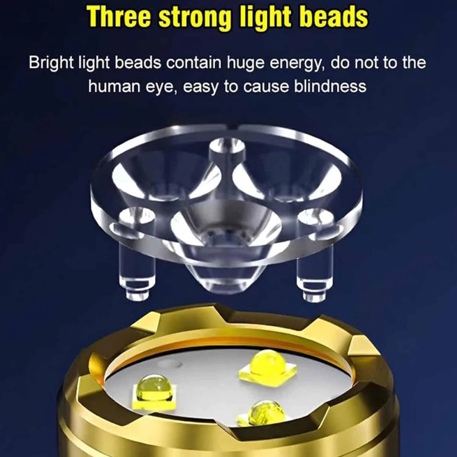 Linternas LED recargables, linterna pequeña compacta resistente al agua y a caídas con 5 modos para herramientas de acampada al aire libre - imagen 5