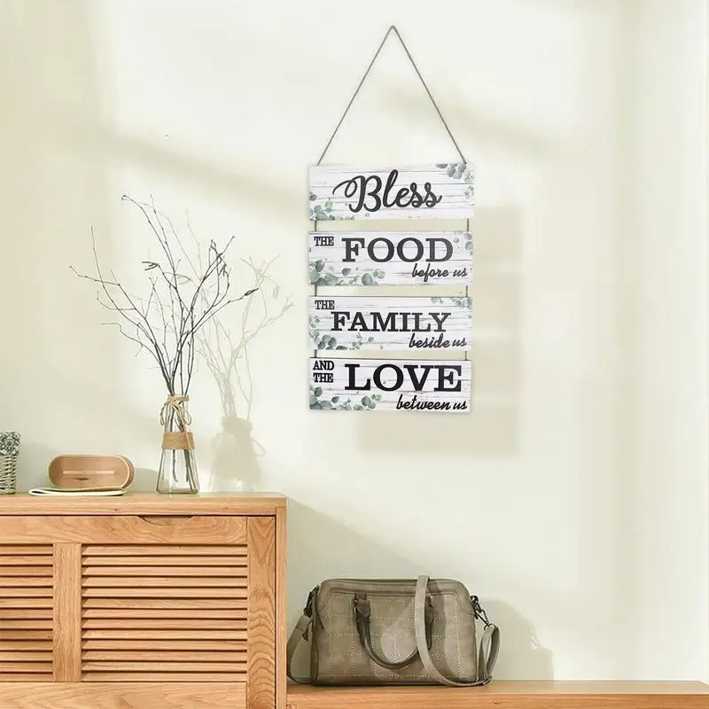 Letreros de suspensión artísticos plegables de madera de granja, productos de decoración del hogar duraderos y coloridos para pasillo, jardín, granja, Frente - imagen 4