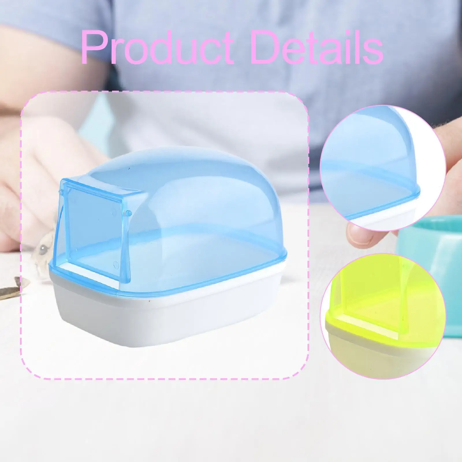 Hamster Sand Bath Container Bathing Box Versatile Leakproof Convenient Stylish Easy to Clean Hamster Bathroom Sand Bath Case