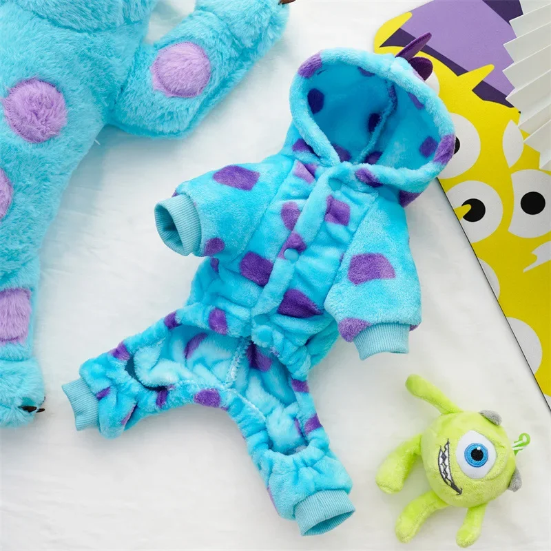 Ropa para mascotas, perro de peluche, gato, otoño e invierno, ropa gruesa bonita de cuatro patas, transformación de franela para perros pequeños y medianos - imagen 5