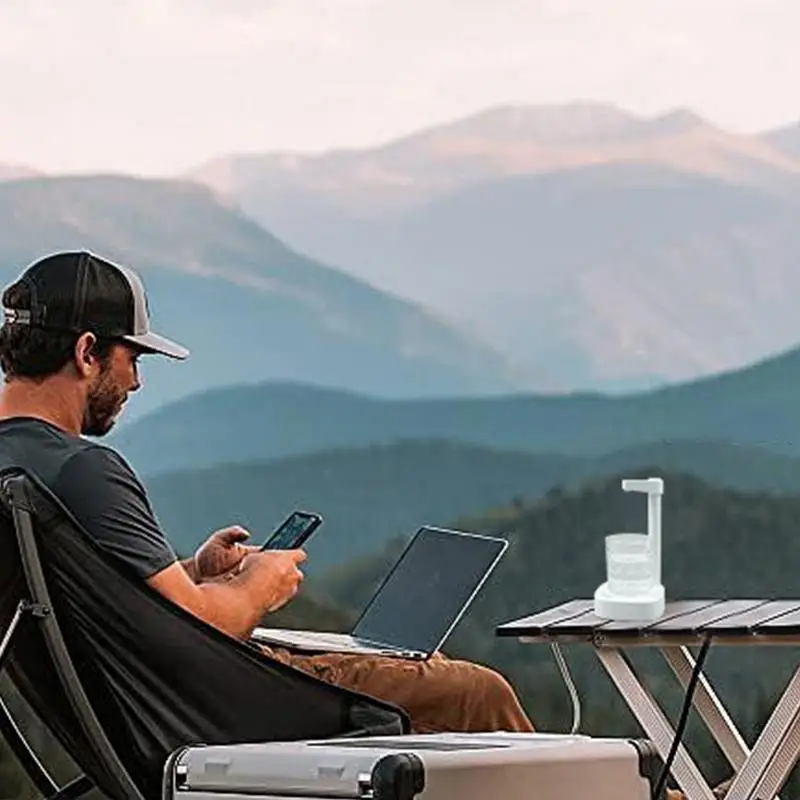 Bomba de agua para escritorio, dispensador de agua potable con 7 salidas de agua, ideal para acampar, escritorio de computadora, sala de reuniones, mesa de centro - imagen 2