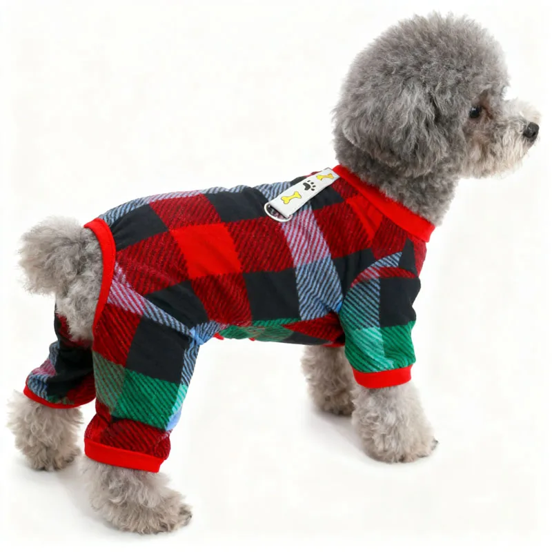Ropa para perros, pijamas de lana cálidos de invierno, monos para perros pequeños, Chiwawa York Shih Tzu, ropa para mascotas, pijamas con capucha para cachorros, mono - imagen 2